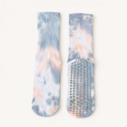 Pastel Tie-Dye Crew Grip Socks
