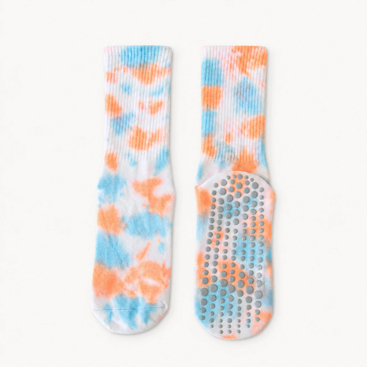 Pastel Tie-Dye Crew Grip Socks